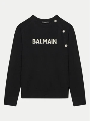 Balmain Sweter BV9B00-Z2409 Czarny Regular Fit