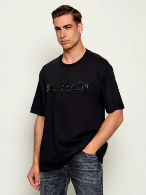 Balmain T-shirt | Loose fit czarny