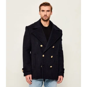 Balmain Wełniany płaszcz