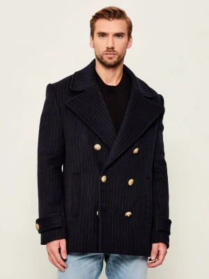 Balmain Wełniany płaszcz