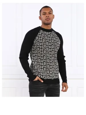 Balmain Wełniany sweter MARBLE MONOGRAM | Regular Fit