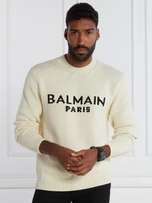 Balmain Wełniany sweter | Regular Fit