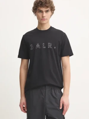 BALR. t-shirt bawełniany męski kolor czarny z aplikacją B1112 1267