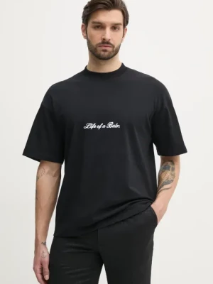 BALR. t-shirt bawełniany męski kolor czarny z aplikacją B1112.1285