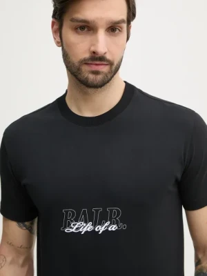 BALR. t-shirt bawełniany męski kolor czarny z nadrukiem B1112.1286