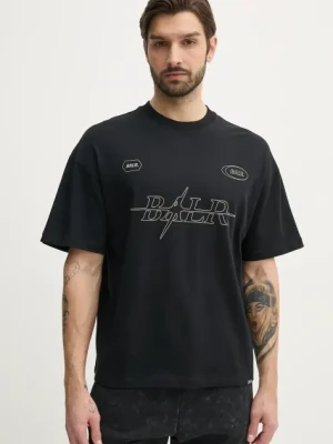 BALR. t-shirt bawełniany męski kolor czarny z nadrukiem B1112.1299