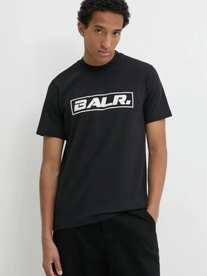 BALR. t-shirt bawełniany The Club męski kolor czarny z nadrukiem B1112 1266