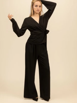 Bambusowy top kopertowy z długim rękawem Allure Fold LAÏF