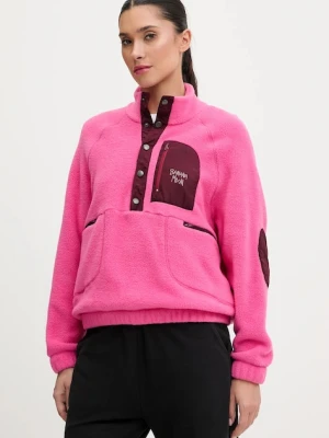 Banana Moon bluza polarowa Hillside damska kolor różowy gładka NUZZLE.HILLSIDE