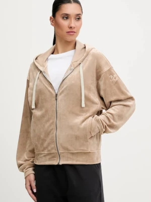 Banana Moon bluza Seachic damska kolor beżowy z kapturem gładka IVY.SEACHIC