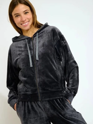 Banana Moon bluza Seachic damska kolor czarny z kapturem gładka IVY.SEACHIC