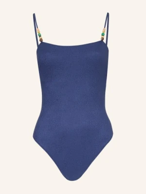 Banana Moon Couture Kostium Kąpielowy Mapiri Tanzania Z Ozdobnymi Perełkami blau NIEBIESKI