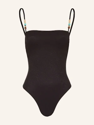 Banana Moon Couture Strój Kąpielowy Mapiri Tanzania Z Ozdobnymi Perełkami schwarz