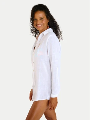 Banana Moon Koszula Garel Zelena LTL10 Biały Regular Fit