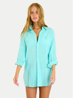 Banana Moon Koszula Garel Zelena MWW04 Turkusowy Regular Fit