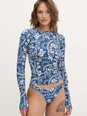 Banana Moon longsleeve kąpielowy Print kolor niebieski OOHLA.PRINT