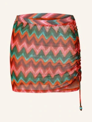 Banana Moon Spódnica Z Siateczki Malani Nalikatu Z Ozdobnymi Perełkami orange