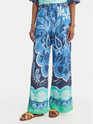 Banana Moon Spodnie materiałowe Alcaniz Cleariv MYY56 Błękitny Regular Fit