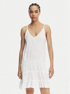 Banana Moon Sukienka letnia Dona Tafalia LTL10 Biały Regular Fit