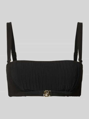 Bandażowy top bikini z plisowanymi fałdami Boss