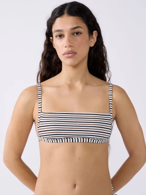Bandeau góra od bikini w paski Etam