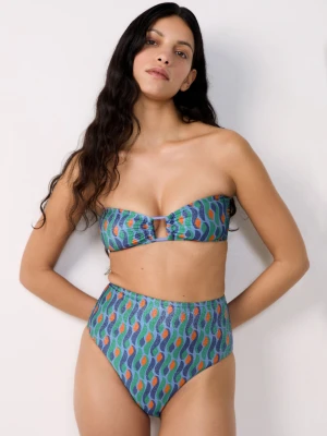 Bandeau góra od bikini z cekinami Etam