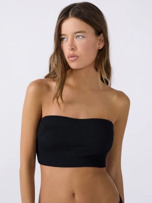 Bandeau góra od bikini z wiązaniem i perełkami Etam