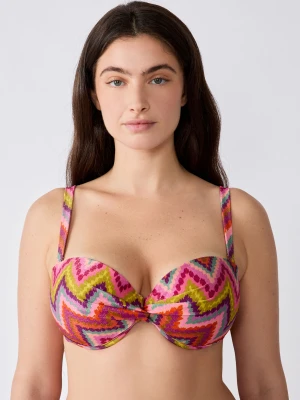 Kolorowy bandeau góra od bikini Etam