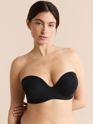 Bandeau z cienkimi miseczkami, miseczki C-E Etam czarny