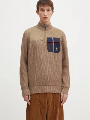 Baracuta sweter wełniany Barbour x Baracut Miller Half Zip Knit