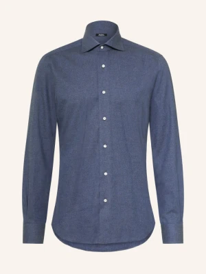 Barba Napoli Koszula Flanelowa O Kroju Slim Fit blau