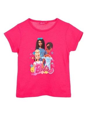 Barbie Koszulka "Barbie" w kolorze różowym ze wzorem rozmiar: 128