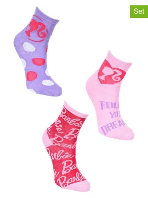 Barbie Skarpety (3 pary) "Barbie" ze wzorem rozmiar: 23-26