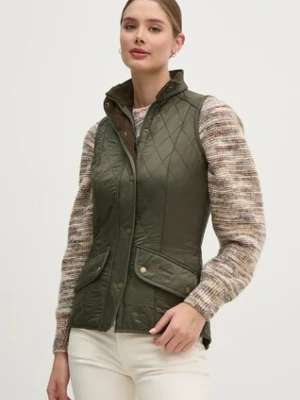 Barbour bezrękawnik Cavalry Quilted Gilet damski kolor zielony przejściowy LGI0016
