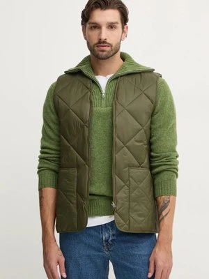 Barbour bezrękawnik dwustronny Large Box Quilted Liner męski kolor zielony przejściowy MLI0057