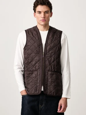 Barbour bezrękawnik męski Polarquilt Waistcoat / Zip-In Liner brązowy