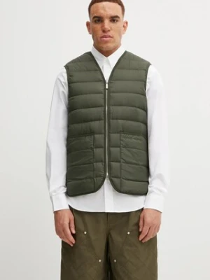 Barbour bezrękawnik puchowy Reversible Down Filled Liner kolor zielony zimowy MLI0060SG71