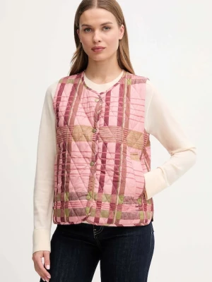 Barbour bezrękawnik x Farm Rio kolor różowy przejściowy LLI0024
