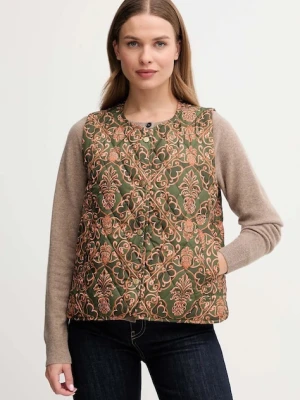 Barbour bezrękawnik x Farm Rio kolor zielony przejściowy LLI0024