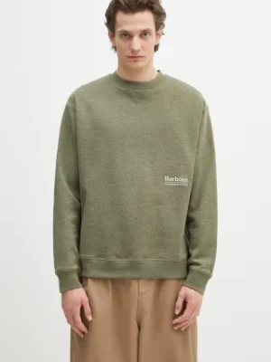 Barbour bluza Barbour Calton OS Fit Crew Sweatshirt męska kolor zielony melanżowa MOL0676
