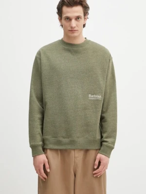 Barbour bluza Barbour Calton OS Fit Crew Sweatshirt męska kolor zielony melanżowa MOL0676