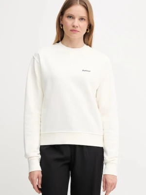 Barbour bluza bawełniana damska kolor beżowy gładka LOL0623