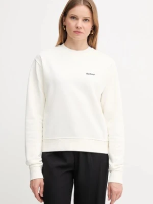 Barbour bluza bawełniana damska kolor beżowy gładka LOL0623