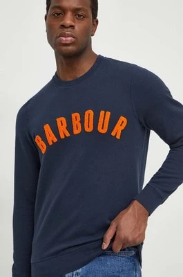 Barbour bluza męska kolor granatowy melanżowa MOL0101