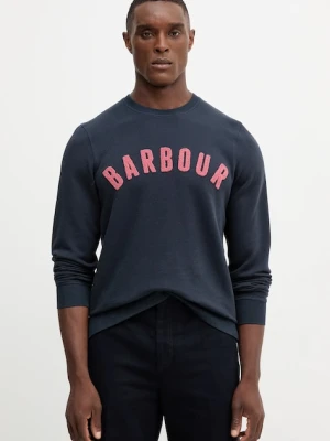 Barbour bluza męska kolor granatowy melanżowa