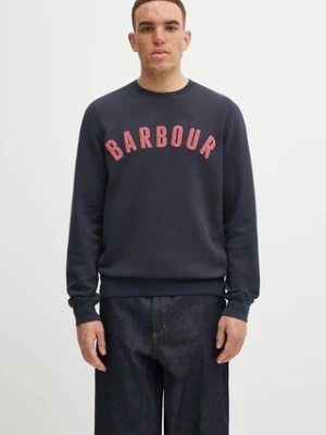 Barbour bluza męska kolor granatowy melanżowa