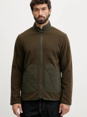 Barbour bluza polarowa LOWICH męska kolor zielony gładka MFL0211