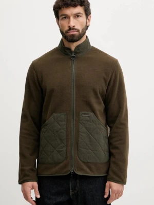 Barbour bluza polarowa LOWICH męska kolor zielony gładka MFL0211