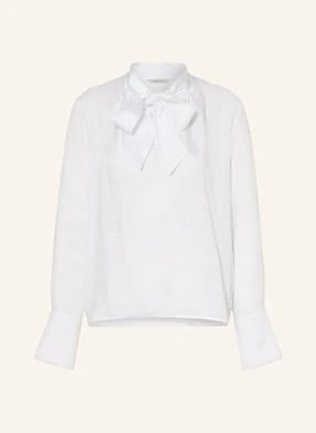 Barbour Bluzka Anastasia Z Satyny Z Wiązaniem Pod Szyją weiss