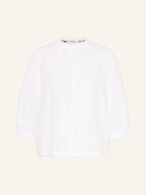 Barbour Bluzka Layla Z Koronki Ażurowej Z Rękawami 3/4 weiss